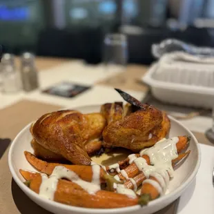 Dirty chicken. Delicious. Plump, juicy, crispy, just divine!