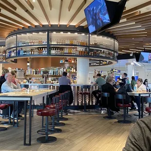 people sitting at the bar