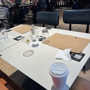 Unclean table for 20 mins