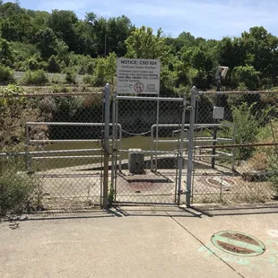 Sewer overflow outlet into mill creek along the route