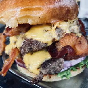 Double Cheeseburger w bacon