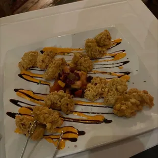 Fried oysters.