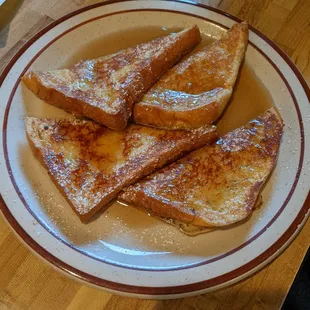 a plate of french toast