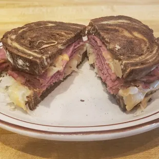 Reuben on Marbled Rye