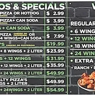 Menu board
