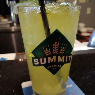 a drink with a straw in it