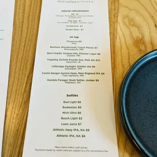 sushi and sashimi, menu