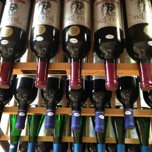 Vast wines selection and the more you buy the bigger the discount.