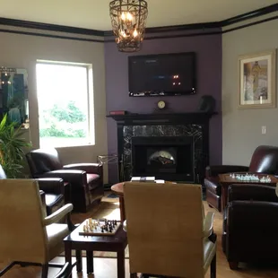 They even have a tv for sporting events. Nice.