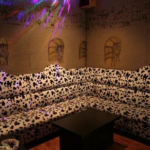 a couch and a coffee table