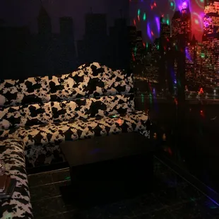 a couch and a coffee table