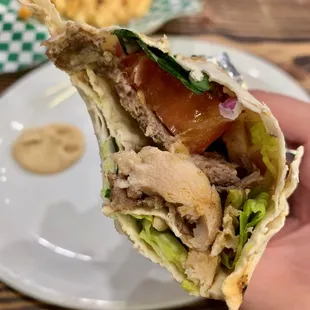 Inside the Combo Gyro Wrap