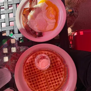 Specials 3: waffle, bacon and egg