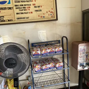 a display of fish and chips