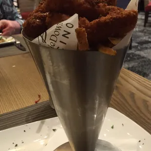 Walleye fingers and French fries--"Small Plate"