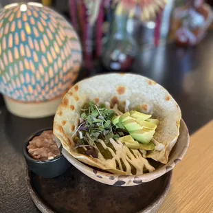 Their tostada de chili verde is the current special and it is to die for