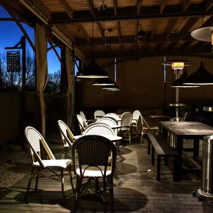Patio at dusk