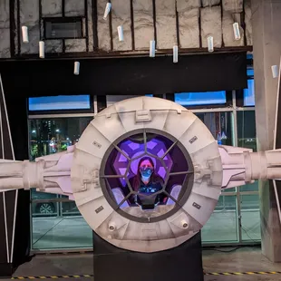 a replica of a tie fighter