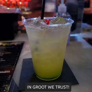 a drink in a glass with a straw