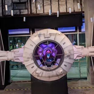 a replica of a millennium fighter