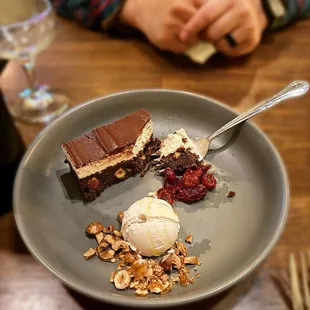 Cherry hazelnut brownie