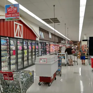 Dairy and meat section