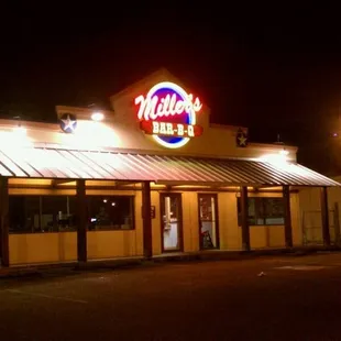 Miller&apos;s at night.