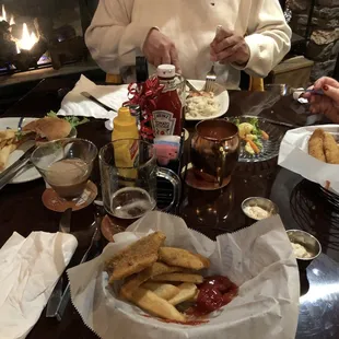 a table full of food