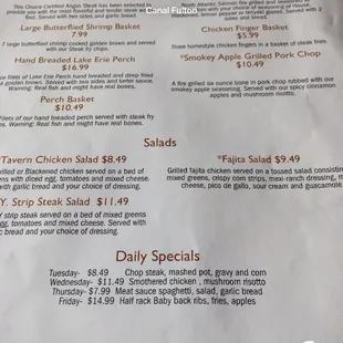 Check out the daily specials!