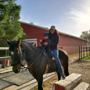 Felix and Joy on a 30 minute trail ride.