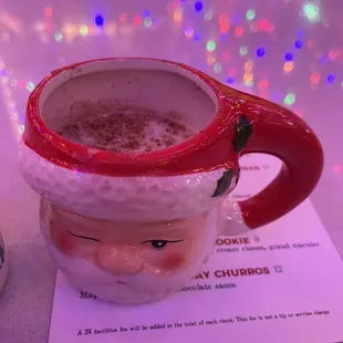 a santa claus mug