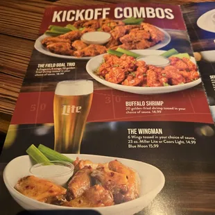 chicken wings and fried chicken