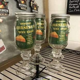 three jars of cheese