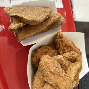 Five piece and potato chunks (4 in my order which was a small)