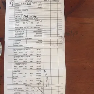 Menu in paper 7/20/17