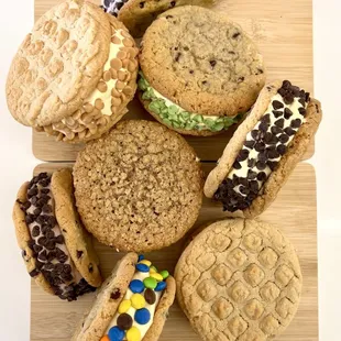 Homemade Cookies filled with our ice cream.