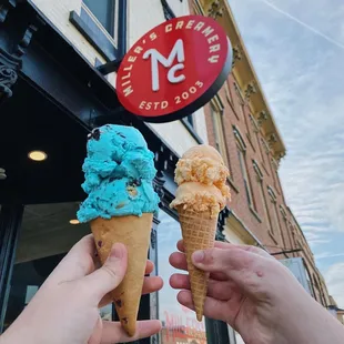Cheers to eating ice cream at Millers Creamery.