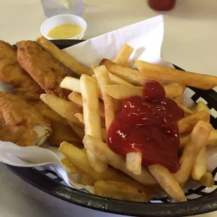 Chicken strips and fries