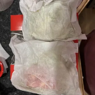 These are the "containers" - the paper bags.