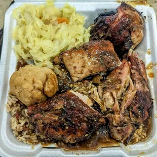 Large jerk chicken, $13