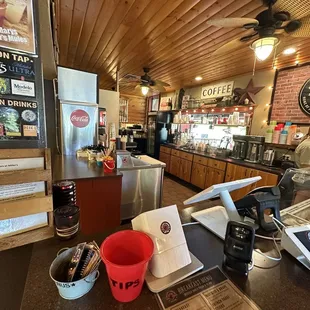 the counter area of the restaurant