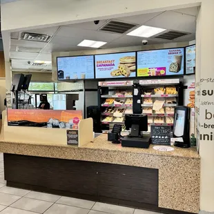 a view of the counter