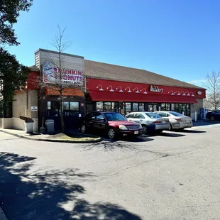 cars parked in front of the store