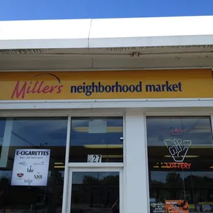 the front of the store