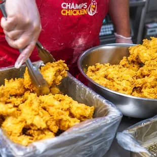a person preparing food