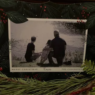 Recently ordered holiday card