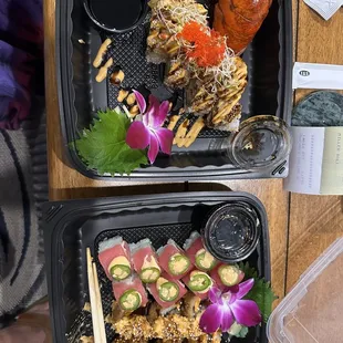 Miller Roll, spicy Tuna, Steak and Cheese roll