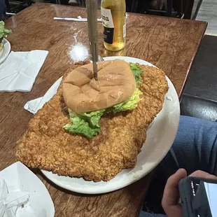 Pork tenderloin sandwich