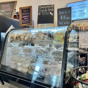 Sandwiches and pastries and things