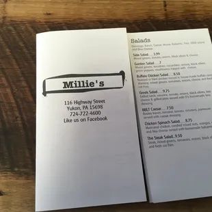 the menu